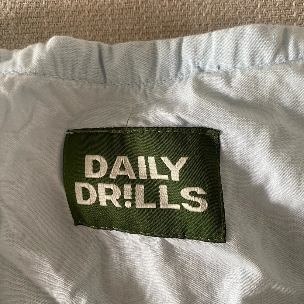 Daily Drills Poplin Tie Top XS/S Light Blue - Picture 4 of 6